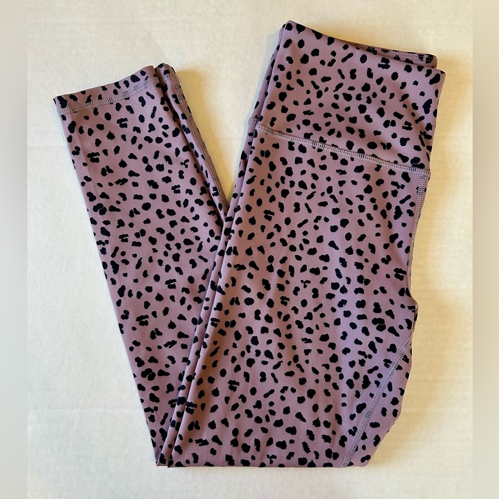 ZYIA Purple and Black Leopard Print Leggings